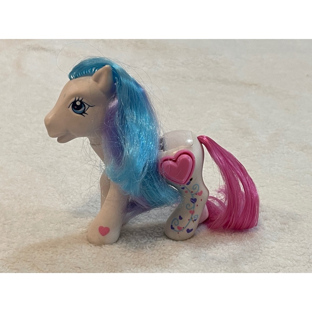 My Little Pony G3 Heart Bright 2006 Pegasus White Pink Blue Hair Missing Wings